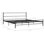 vidaXL Cadre de lit sans matelas noir métal 200x200 cm