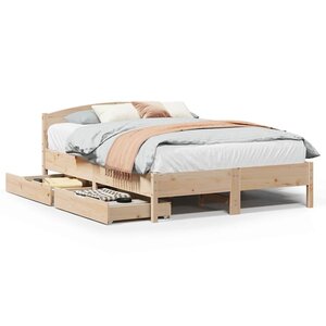 vidaXL Cadre de lit sans matelas 120x190 cm bois de pin massif