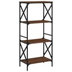 vidaXL Bibliothèque 4 niveaux chêne brun 59x35x132cm bois d'ingénierie