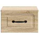 vidaXL Cabinet de chevet mural 2 Pièces Chêne Sonoma 34 5 x 33 x 20 cm