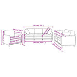 vidaXL Ensemble de canapés 3 Pièces coussins gris foncé tissu