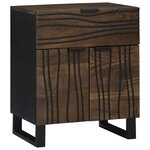 vidaXL Cabinet de chevet Noyer 50 x 33 x 60 cm bois de manguier massif