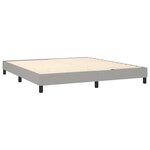 vidaXL Sommier à lattes de lit et matelas et LED Gris clair 180x200 cm