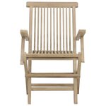 vidaXL Chaises de jardin pliantes lot de 2 gris 56x61x89cm bois teck