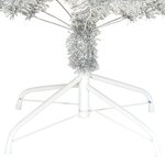 vidaXL Sapin de Noël artificiel avec support argenté 180 cm PET