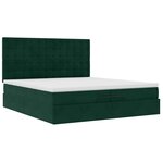 vidaXL Cadre de lit ottoman avec matelas vert foncé 200x200 cm velours