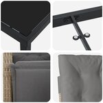 vidaXL Ensemble de salle à manger de jardin 5 pièces avec coussins en rotin poly beige