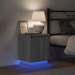 vidaXL Cabinet de chevet 2 Pièces Gris 39 x 34 5 x 50 cm