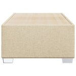 vidaXL Cadre de lit Crème 90x190 cm Tissu