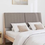 vidaXL Tête de lit capitonnée Taupe 135 cm Pin massif