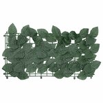 vidaXL Écran de balcon avec feuilles vert foncé 300x100 cm