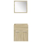 vidaXL Ensemble de meubles de salle de bain 5 Pièces chêne sonoma