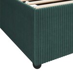 vidaXL Cadre de lit avec matelas Vert foncé 180 x 200 cm Velours