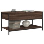 vidaXL Table basse chêne marron 100x50x50cm bois d'ingénierie et métal