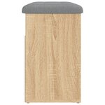 vidaXL Banc à chaussures chêne sonoma 62x32x50 cm bois d'ingénierie