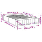 vidaXL Cadre de lit sans matelas chêne marron 120x200 cm