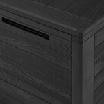 vidaXL Boîte de rangement de jardin Anthracite 78x44x55 cm