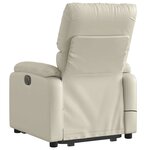 vidaXL Fauteuil inclinable de massage Crème Similicuir