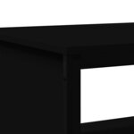 vidaXL Table basse noir 75x51x40 cm bois d'ingénierie