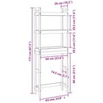 vidaXL Étagère de toilette Noir 63x26x171 cm Bois de pin massif