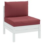 vidaXL Coussins de palette lot de 2 rouge bordeaux mélangé tissu