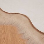 vidaXL Tapis en Peau de Mouton Synthétique Beige 50 x 80 cm Polyester