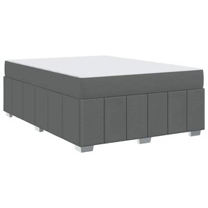 vidaXL Cadre de lit avec matelas Gris foncé 160 x 200 cm tissu