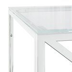 vidaXL Table basse 110x45x45 cm acier inoxydable et verre