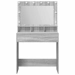 vidaXL Coiffeuse Sonoma gris 79 x 41 x 135 cm Bois d'ingénierie