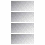vidaXL Plaques à damier 4 Pièces Argent 90 x 40 cm Aluminium