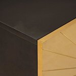 vidaXL Ensemble de Meubles de Salle de Bain 3 Pièces Noir et or