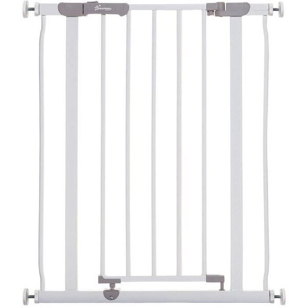 Barrière de sécurité montée par pression - 61-67 x 76 cm - Double verrouillage - Blanc