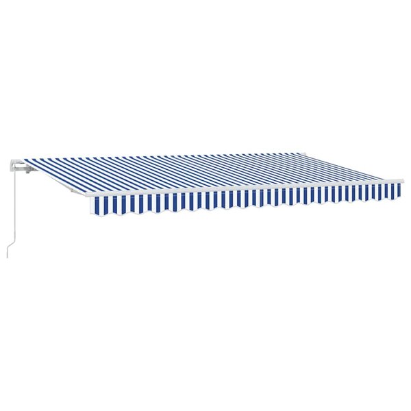 vidaXL Auvent Rétractable Bleu 350 x 200 cm tissu