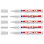 Marqueur Peinture 750 Blanc Pointe Ronde 2-4 mm x 5 EDDING