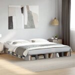vidaXL Cadre de lit gris béton 200x200 cm bois d'ingénierie