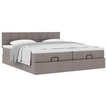 VidaXL Cadre de lit ottoman avec matelas taupe 180x200 cm tissu