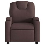 vidaXL Fauteuil de massage inclinable électrique Marron foncé Tissu