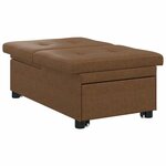 vidaXL Canapé-lit Marron 67 x 194 x 38 cm Cuir suédé faux