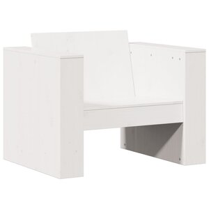 vidaXL Canapé de jardin blanc 79x60x62 cm bois de pin massif