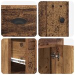 vidaXL Bureau avec armoire avec tiroir Bois Ancien 154 5 x 50 x 75 cm