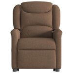 vidaXL Fauteuil inclinable Marron Tissu