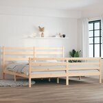 vidaXL Cadre de lit Bois de pin massif 200x200 cm