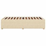 vidaXL Cadre de lit sans matelas crème 90x190 cm tissu
