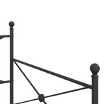 vidaXL Lit de repos sans matelas noir 100x200 cm acier