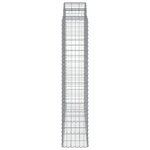 vidaXL Paniers à gabions arqués 7 Pièces 200x50x200/220 cm Fer galvanisé