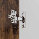 vidaXL Armoire de lavabo de salle de bain avec porte TULUM Chêne fumé