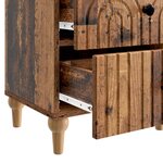 vidaXL Cabinet de chevet avec tiroir Bois ancien 43 x 34 5 x 48 cm