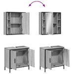 vidaXL Ensemble de meubles de salle de bain 2 Pièces Sonoma gris