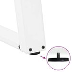 vidaXL Pieds de table à manger en U 2 pièces Blanc 90 x (72-73) cm Acier