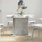 vidaXL Table de salle à manger Gris béton 110 x 60 x 75 cm